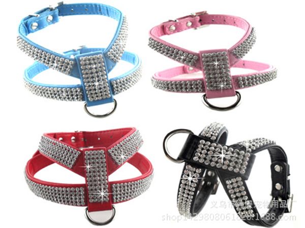 popular pu water drill pet chest strap dog chain collar traction rope dog collar no pull harness
popular pu water drill pet chest strap dog chain collar traction rope dog collar no pull harness