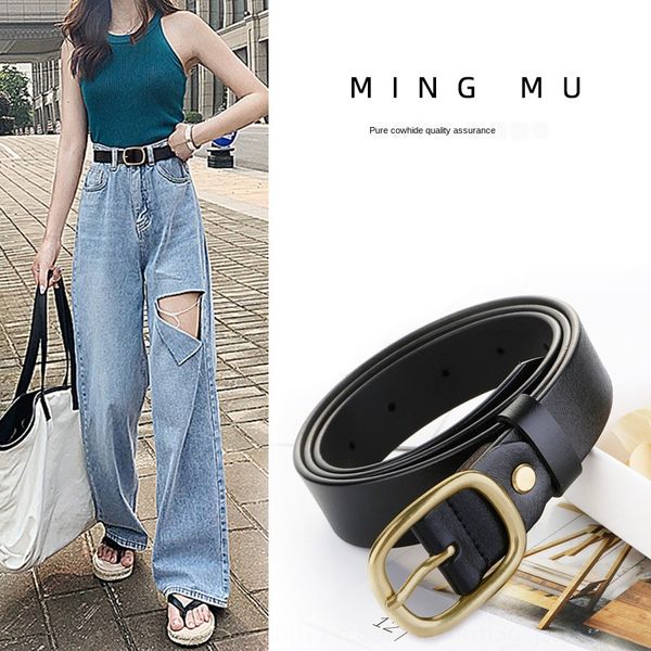 2019 and pin jeans leather decorative all-match pin buckle women's belt pure cowhide women's jeans belt, Black;brown
2019 and pin jeans leather decorative all-match pin buckle women's belt pure cowhide women's jeans belt, Black;brown