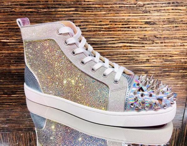 loox strass 000 glitter silver rhinestone crinkled calfskin leather sneakers shoes high red bottom men,women casual leisure, Black
loox strass 000 glitter silver rhinestone crinkled calfskin leather sneakers shoes high red bottom men,women casual leisure, Black