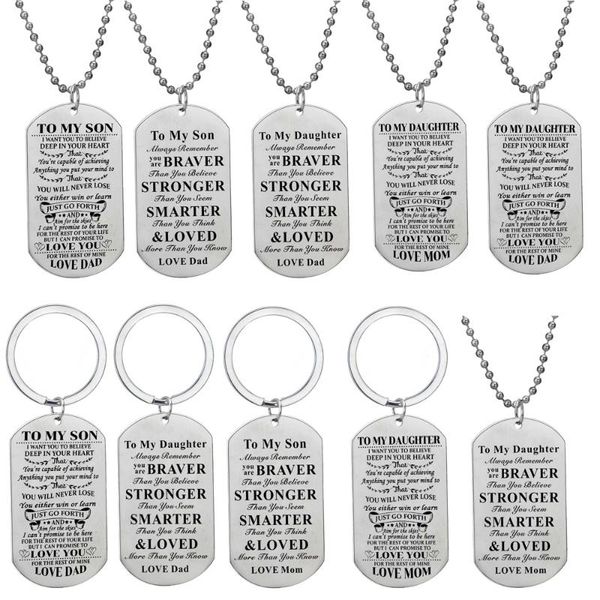 dog tag to my son daughter necklaces i want you to believe love dad mom pendant family necklace stainless steel accessories hot, Silver
dog tag to my son daughter necklaces i want you to believe love dad mom pendant family necklace stainless steel accessories hot, Silver
