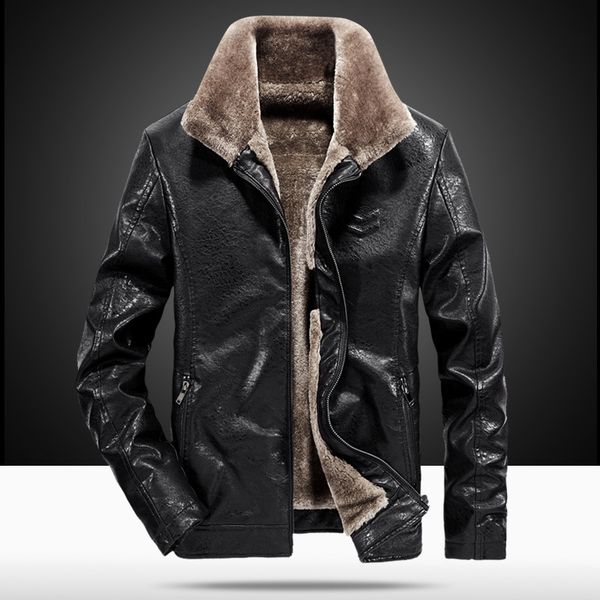 myazhou 2019 winter men's leather jacket ,cashmere liner warm big size leather jackets men fashion dad's winter men's gift bl, Black
myazhou 2019 winter men's leather jacket ,cashmere liner warm big size leather jackets men fashion dad's winter men's gift bl, Black