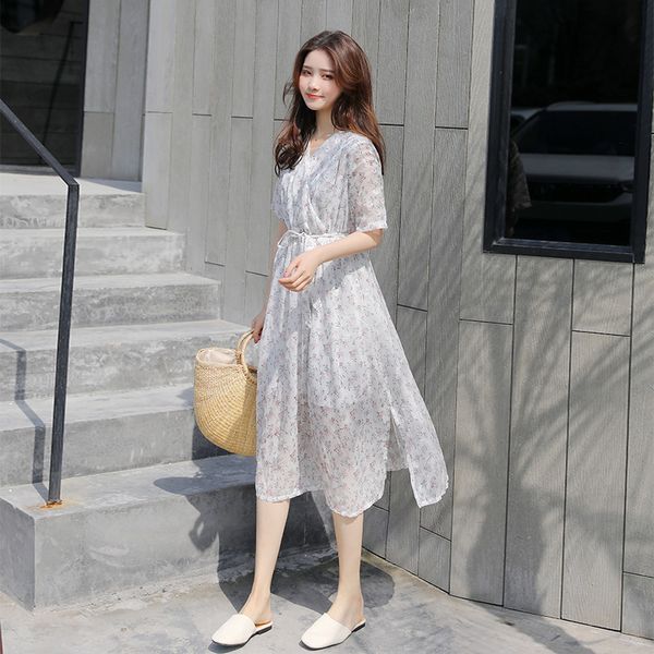 2019 chalaza long fund small fresh skirt v lead shivering waist chiffon dress woman, White;black
2019 chalaza long fund small fresh skirt v lead shivering waist chiffon dress woman, White;black
