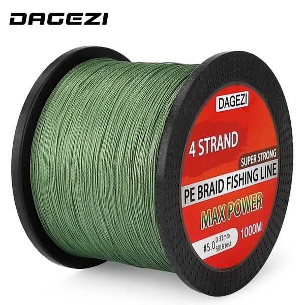 dagezi 4 strands 1000m 100% pe braided fishing line 10-80lb super strong japanese 6 colors multifilament brand fishing lines
dagezi 4 strands 1000m 100% pe braided fishing line 10-80lb super strong japanese 6 colors multifilament brand fishing lines