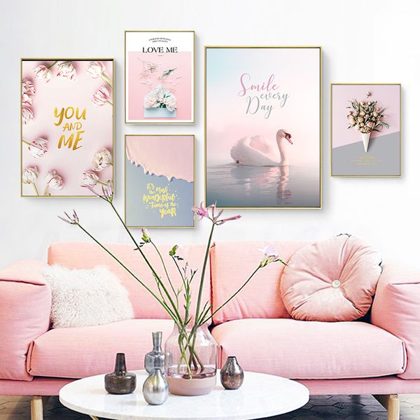 pink swan rose flower landscape wall art canvas painting nordic posters and prints decoration pictures for living room decor
pink swan rose flower landscape wall art canvas painting nordic posters and prints decoration pictures for living room decor
