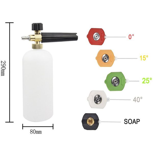 high pressure foam gun 1 liter foam tank spray cleaning quick and 5pc nozzle generator car washer cleaning machine a9
high pressure foam gun 1 liter foam tank spray cleaning quick and 5pc nozzle generator car washer cleaning machine a9