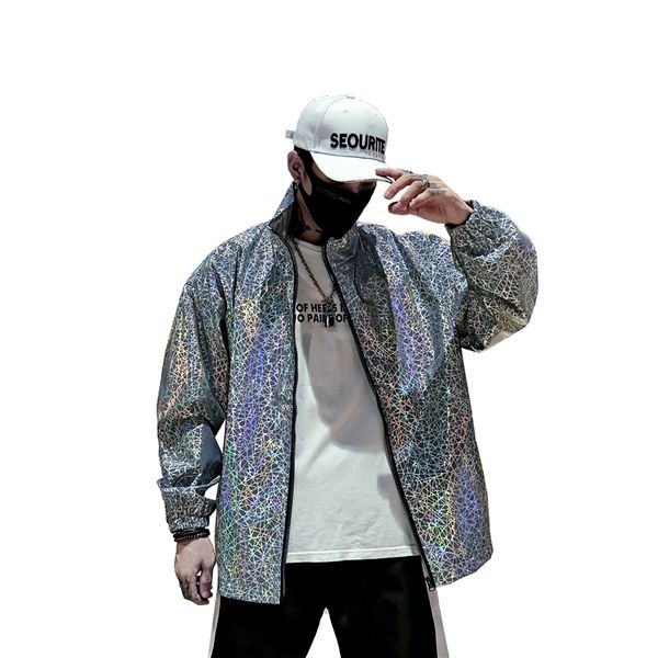 мужчины новая reflective куртка мужчины женщины свободный свободный streetwear hip hop пальто верхняя одежда клуба dj stage одежда, Black;brown
мужчины новая reflective куртка мужчины женщины свободный свободный streetwear hip hop пальто верхняя одежда клуба dj stage одежда, Black;brown