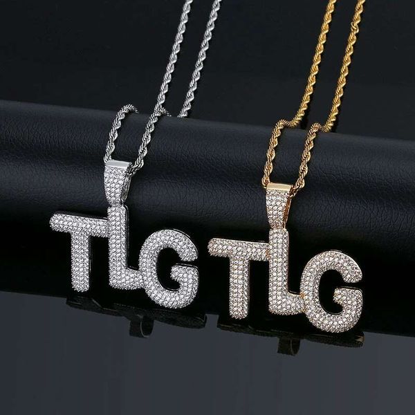 hip hop capital letter tlg pendant necklaces for men western luxury letters pendants 18k gold plated copper zircons chain necklace jewelry, Silver
hip hop capital letter tlg pendant necklaces for men western luxury letters pendants 18k gold plated copper zircons chain necklace jewelry, Silver