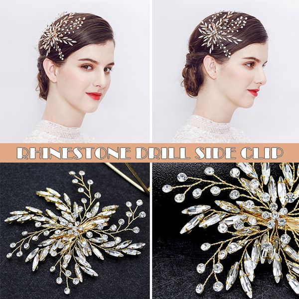 bridal hairpin alloy rhinestone leaf hair clip wedding hair ornaments accessories m8694, Golden;white
bridal hairpin alloy rhinestone leaf hair clip wedding hair ornaments accessories m8694, Golden;white
