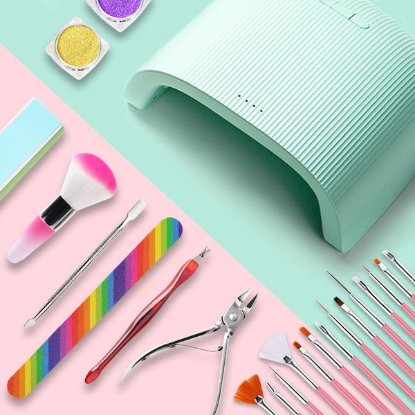 48w uv nail dryer quick dry led nail lamp nails gel polish curing lamp 30/60/90s timer manicure tool art tool
48w uv nail dryer quick dry led nail lamp nails gel polish curing lamp 30/60/90s timer manicure tool art tool