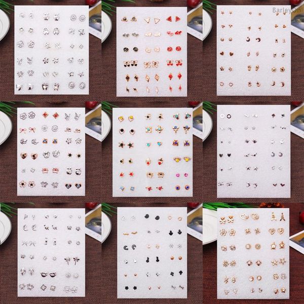 18 pairs\set earrings simple wholesale geometric personalized suit combination small dainty for women plastic stud earring, Golden;silver
18 pairs\set earrings simple wholesale geometric personalized suit combination small dainty for women plastic stud earring, Golden;silver