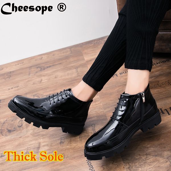boots men short boots high men snow british thick bottom increased shoes, Black
boots men short boots high men snow british thick bottom increased shoes, Black