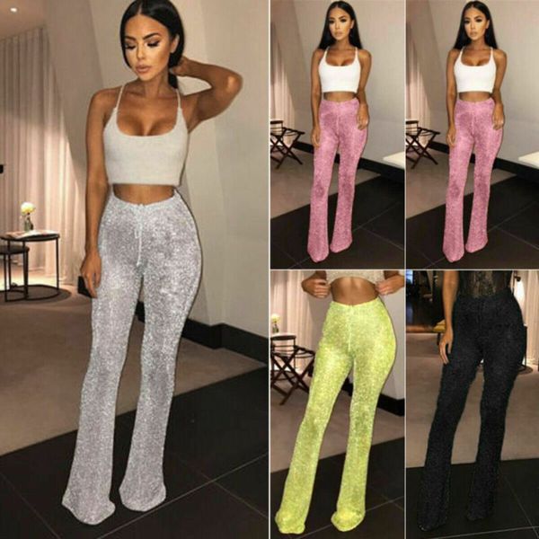 women high waist pants fashion bell bottoms flared trousers clubwear women pants party leggings sequin long ladies trousers, Black;white
women high waist pants fashion bell bottoms flared trousers clubwear women pants party leggings sequin long ladies trousers, Black;white