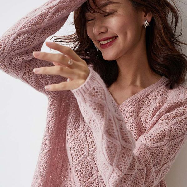 attyyws 20 women's v-neck 100% cashmere sweater loose casual hollow knit long sleeve fashion pullover new in spring and summer, White;black
attyyws 20 women's v-neck 100% cashmere sweater loose casual hollow knit long sleeve fashion pullover new in spring and summer, White;black