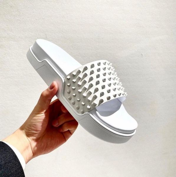 fashion designer slippers red bottoms sandals spikes pool fun studded slides mens slide house platform slippers perfect-brands with box, Black
fashion designer slippers red bottoms sandals spikes pool fun studded slides mens slide house platform slippers perfect-brands with box, Black