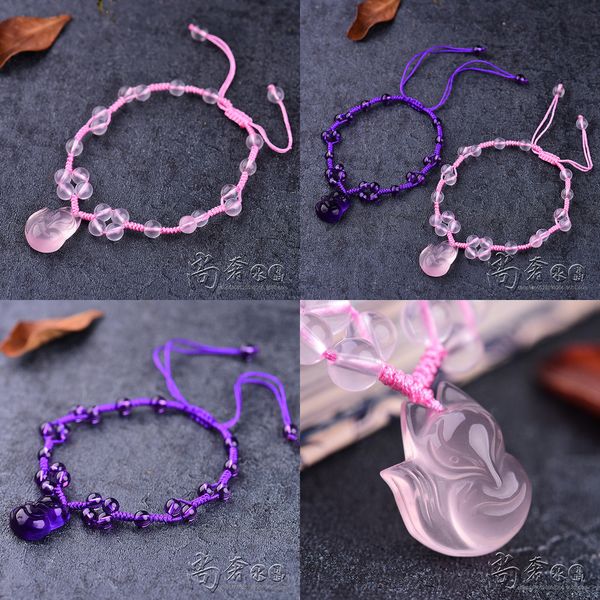 beaded jewelry artificial amethyst powder small fox hand book anklet will trivial adjust joker buddha crystal bracelets bracelet mud, Black
beaded jewelry artificial amethyst powder small fox hand book anklet will trivial adjust joker buddha crystal bracelets bracelet mud, Black