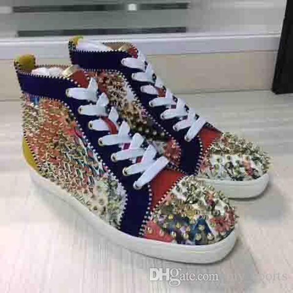 золотой шипы high top red bottom моды кроссовки, unisex роскошная обувь flats, комфортные повседневная обувь - комфорт отдых, Black
золотой шипы high top red bottom моды кроссовки, unisex роскошная обувь flats, комфортные повседневная обувь - комфорт отдых, Black