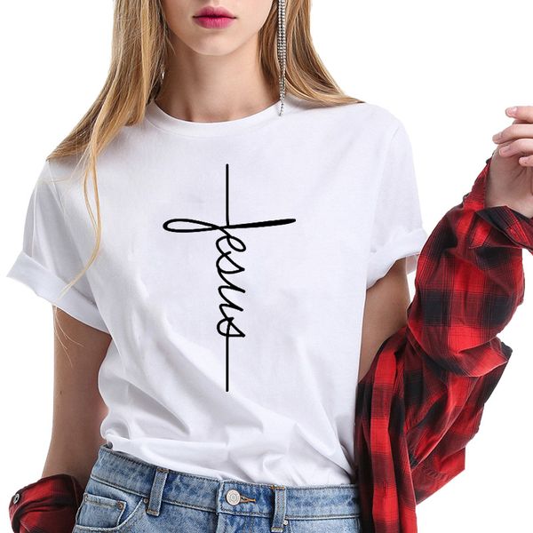 new arrival women t shirt christian short sleeve faith t-shirt for women streetwear tshirt cross printed funny summer tees, White
new arrival women t shirt christian short sleeve faith t-shirt for women streetwear tshirt cross printed funny summer tees, White