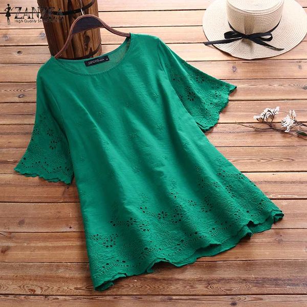 plus size tunic women's embroidered blouse fashion casual hollow chemise 2020 zanzea female short sleeve shirts blusas solid top, White
plus size tunic women's embroidered blouse fashion casual hollow chemise 2020 zanzea female short sleeve shirts blusas solid top, White