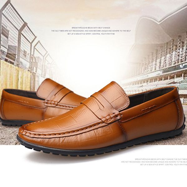 men's spring and autumn new cattle leather shoes casual doudou shoes driving men's soft bottom non slip dad's, Black
men's spring and autumn new cattle leather shoes casual doudou shoes driving men's soft bottom non slip dad's, Black