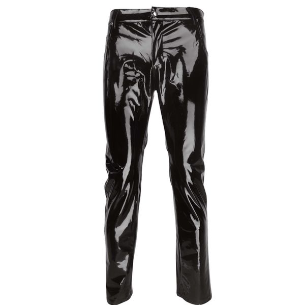 men's pants styles fashion mens lingerie shiny patent pvc leather tight leggings for clubwear clothes 2021, Black
men's pants styles fashion mens lingerie shiny patent pvc leather tight leggings for clubwear clothes 2021, Black