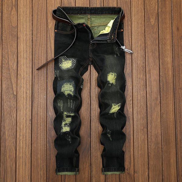 e-baihui mens designer fashion slim skinny moto biker casual jeans new straight motorcycle jeans men destroyed denim trousers 164, Blue
e-baihui mens designer fashion slim skinny moto biker casual jeans new straight motorcycle jeans men destroyed denim trousers 164, Blue