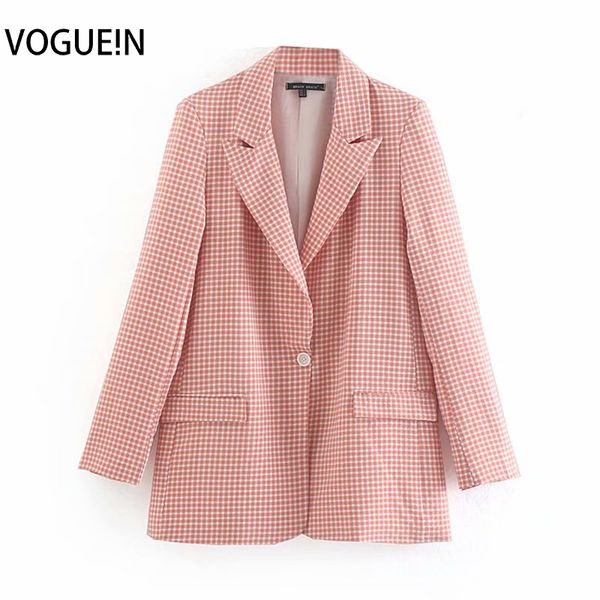 voguein new womens elegant pink plaid check print one button long sleeve blazer suit wholesale, White;black
voguein new womens elegant pink plaid check print one button long sleeve blazer suit wholesale, White;black