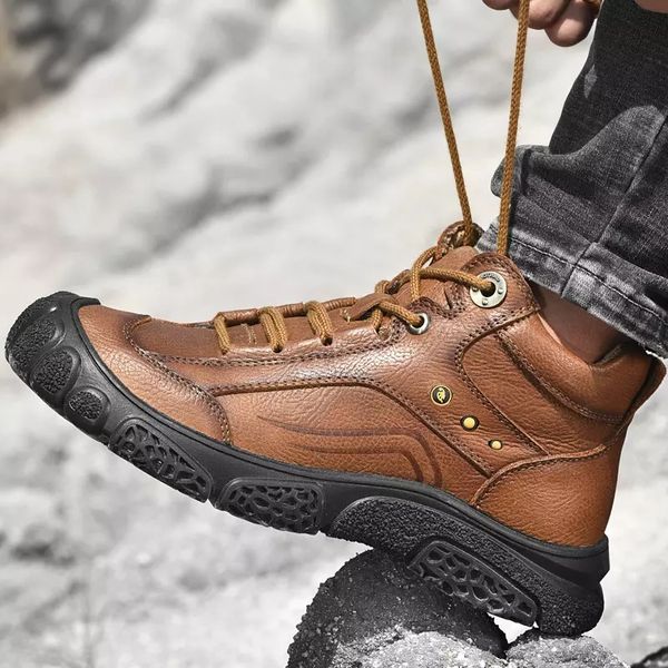 quality plush warm genuine leather men boots classic autumn winter shoes for men with fur warm outdoor ankle snow boots shoes, Black
quality plush warm genuine leather men boots classic autumn winter shoes for men with fur warm outdoor ankle snow boots shoes, Black