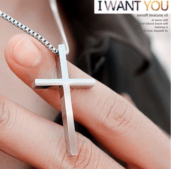 men's necklace for lovers christ jesus cross pendant titanium steel women's cross pendant necklace for couple, Silver
men's necklace for lovers christ jesus cross pendant titanium steel women's cross pendant necklace for couple, Silver