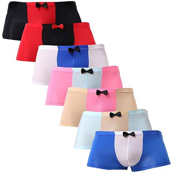 fashion new mens boxer briefs briefs silk underwear smooth trunks bikini male fashion underwear bow quality b151, Black;white
fashion new mens boxer briefs briefs silk underwear smooth trunks bikini male fashion underwear bow quality b151, Black;white