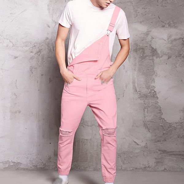 men's jumpsuits oversize pocket long overalls loose casual holes fashion denim pink ankle-length jumpsuit, Blue
men's jumpsuits oversize pocket long overalls loose casual holes fashion denim pink ankle-length jumpsuit, Blue