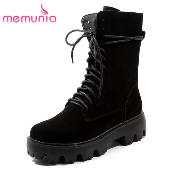 memunia 2018 new arrival suede leather boots fashion autumn winter boots solid colors fashion ankle female shoes, Black
memunia 2018 new arrival suede leather boots fashion autumn winter boots solid colors fashion ankle female shoes, Black