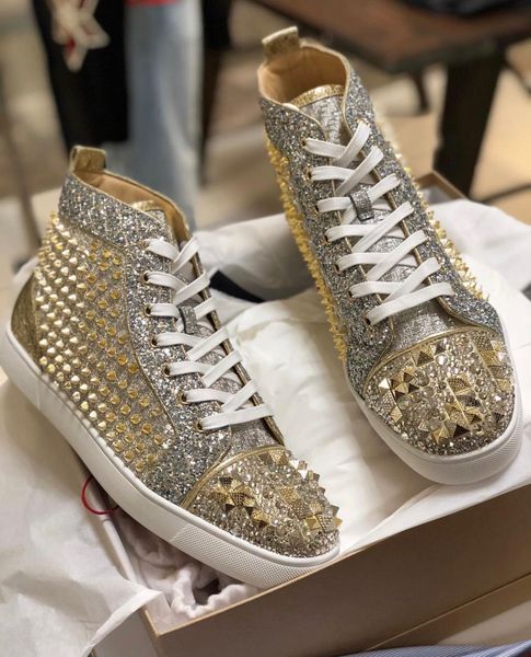arrival fashion men red bottom shoes designer sneaker shoes gold studs & strass party wedding comfort skateboard party wedding shoes, Black
arrival fashion men red bottom shoes designer sneaker shoes gold studs & strass party wedding comfort skateboard party wedding shoes, Black