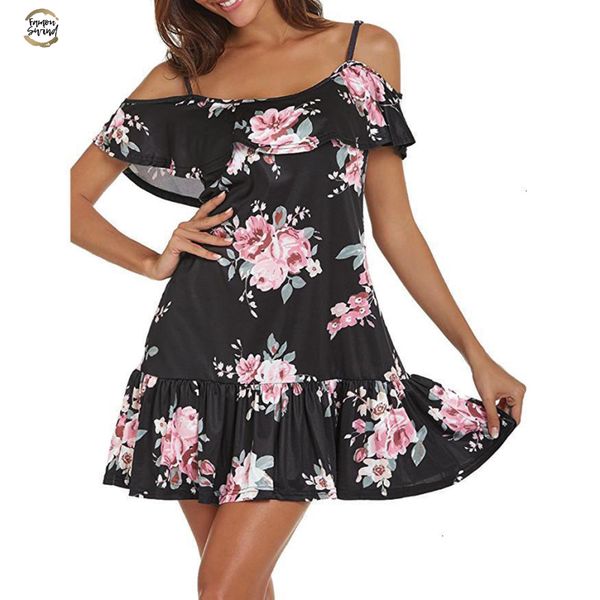 summer women dresses cold shoulder floral printed mini dress spaghetti strap beach dress vestidos femininos 2019 designer clothes, Black;gray
summer women dresses cold shoulder floral printed mini dress spaghetti strap beach dress vestidos femininos 2019 designer clothes, Black;gray