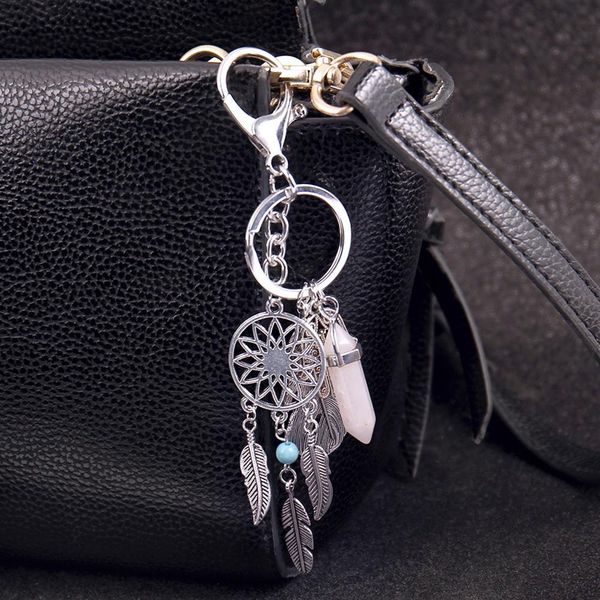 bohemian dreamcatcher palm feather keychain key ring holder hanging ornament new, Silver
bohemian dreamcatcher palm feather keychain key ring holder hanging ornament new, Silver