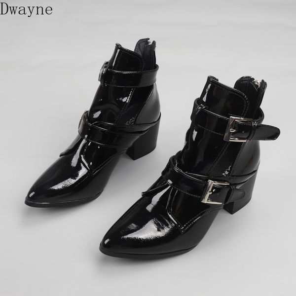 2020 new handsome british wind pointed belt buckle hollow thick heel zipper knight boots children, Black
2020 new handsome british wind pointed belt buckle hollow thick heel zipper knight boots children, Black
