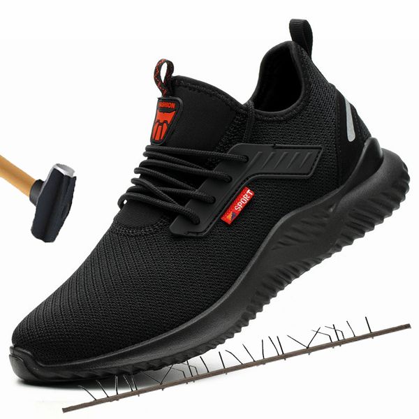 men safety shoes work shoes with steel toe cap puncture-proof boots breathable sneakers indestructible, Black
men safety shoes work shoes with steel toe cap puncture-proof boots breathable sneakers indestructible, Black