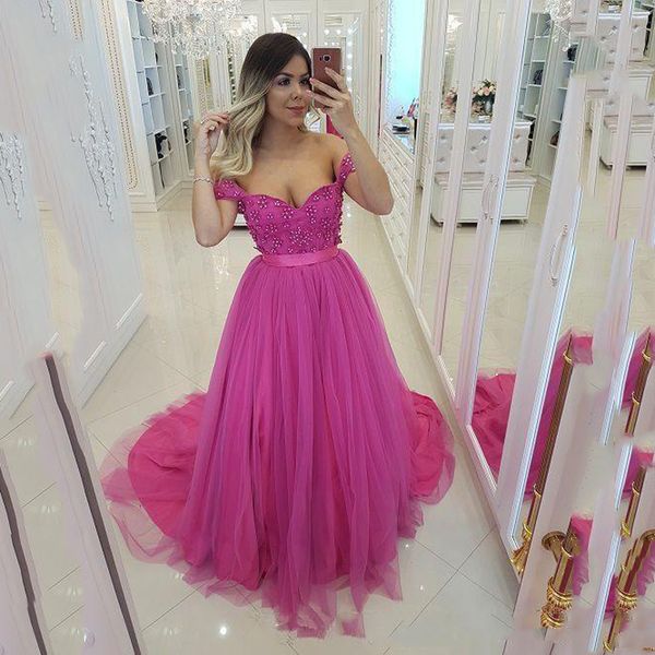 custom fuchsia длинные платья выпускного вечера с открытыми плечами 2019 с бисером поезд тюль вечерние платья, Black
custom fuchsia длинные платья выпускного вечера с открытыми плечами 2019 с бисером поезд тюль вечерние платья, Black