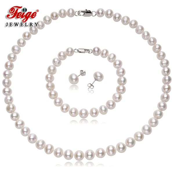 natural pearl necklace jewelry sets for women anniversary gift 8-9mm white freshwater pearl 925 silver earring accessories feige, Black
natural pearl necklace jewelry sets for women anniversary gift 8-9mm white freshwater pearl 925 silver earring accessories feige, Black