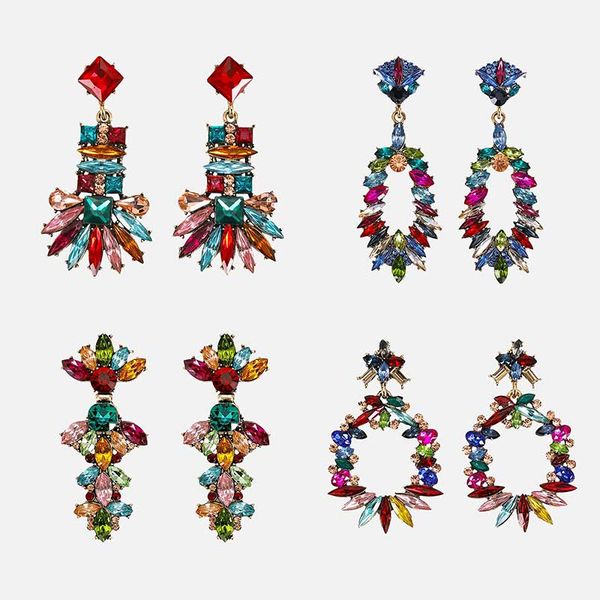 dvacaman colorful crystal drop earrings bridal women statement rhinestone jewelry handmade chic dangle earrings wedding, Silver
dvacaman colorful crystal drop earrings bridal women statement rhinestone jewelry handmade chic dangle earrings wedding, Silver