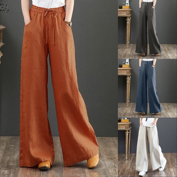 women's pants & capris plus size women wide leg zanzea 2021 trouser kaftan high waist long pantalon palazzo female casual drawstring so, Black;white
women's pants & capris plus size women wide leg zanzea 2021 trouser kaftan high waist long pantalon palazzo female casual drawstring so, Black;white