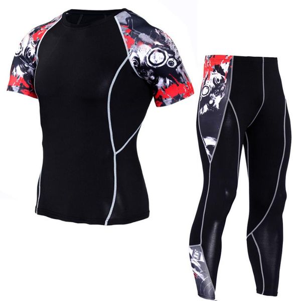wolf head printed short sleeve + trousers tight sports fitness clothes camouflage t-shirt suit men's perspiration compression, White;black
wolf head printed short sleeve + trousers tight sports fitness clothes camouflage t-shirt suit men's perspiration compression, White;black