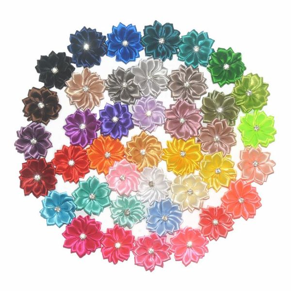 120pc/lot 1.5" satin flower for hair clip hair accessories,diy satin ribbon flowers with rhinestone center 40color in stock, Slivery;white
120pc/lot 1.5" satin flower for hair clip hair accessories,diy satin ribbon flowers with rhinestone center 40color in stock, Slivery;white