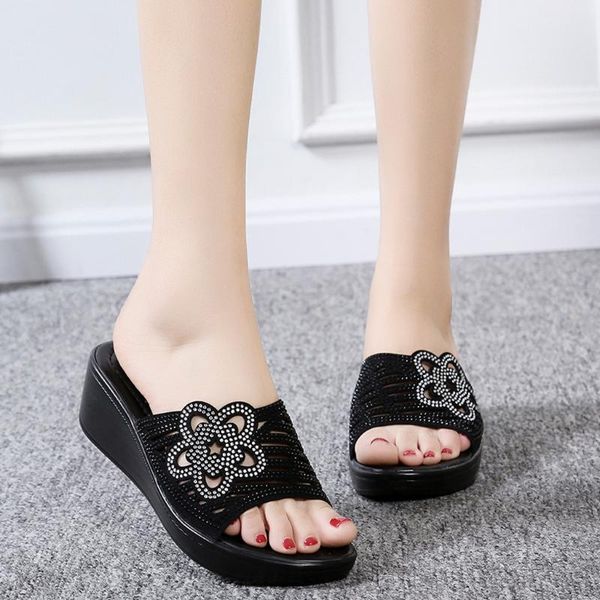 women sandals bohemian causal sandalias mujer chaussures femme 2020 women shoes summer shoes woman sandals zapatos de mujer, Black