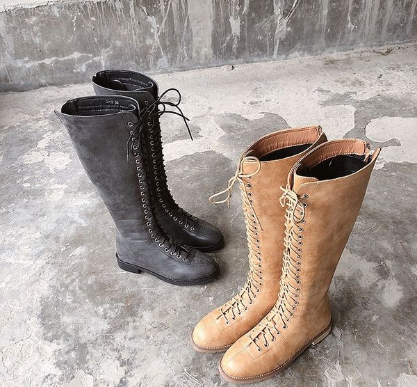 new 2018 fashion women winter cross tied boots leather zip round toe square heel riding motorcycle boots mid calf shoes, Black
new 2018 fashion women winter cross tied boots leather zip round toe square heel riding motorcycle boots mid calf shoes, Black