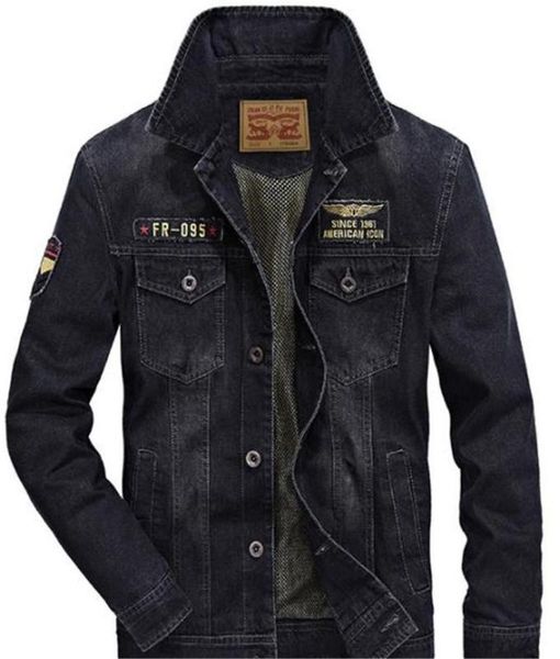 designer jean jackets loose epaulet single breasted mens jean jackets casual males clothing vintage fashion mens, Black;brown
designer jean jackets loose epaulet single breasted mens jean jackets casual males clothing vintage fashion mens, Black;brown