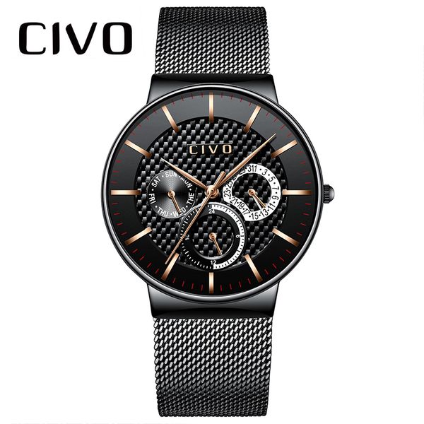 civo mens watches quartz waterproof chronograph date watch men stainless steel mesh analog sports watch male clock, Slivery;brown
civo mens watches quartz waterproof chronograph date watch men stainless steel mesh analog sports watch male clock, Slivery;brown