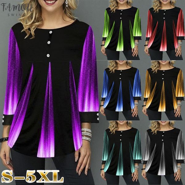5xl large size ladies long sleeve gradient print splicing tee shirts women spring summer t shirt casual loose plus size women, White
5xl large size ladies long sleeve gradient print splicing tee shirts women spring summer t shirt casual loose plus size women, White