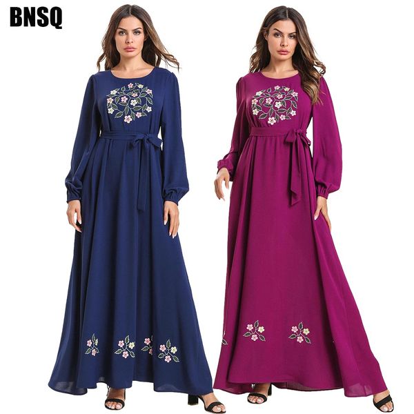 

bnsq muslim diamonds beading cardigan abaya full dress kimono long robe gowns jubah dubai middle east ramadan arab islamic, Red