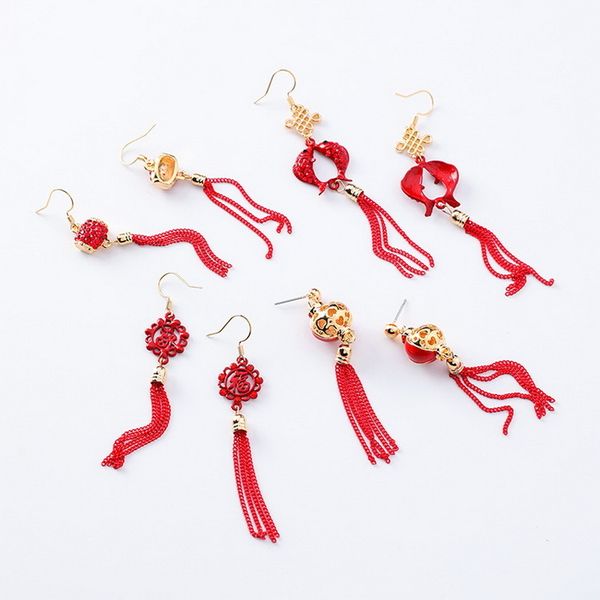 traditional holiday red lantern chinese knot carp fish long tassel dangle earrings for women jewelry pendientes xe1333, Silver
traditional holiday red lantern chinese knot carp fish long tassel dangle earrings for women jewelry pendientes xe1333, Silver