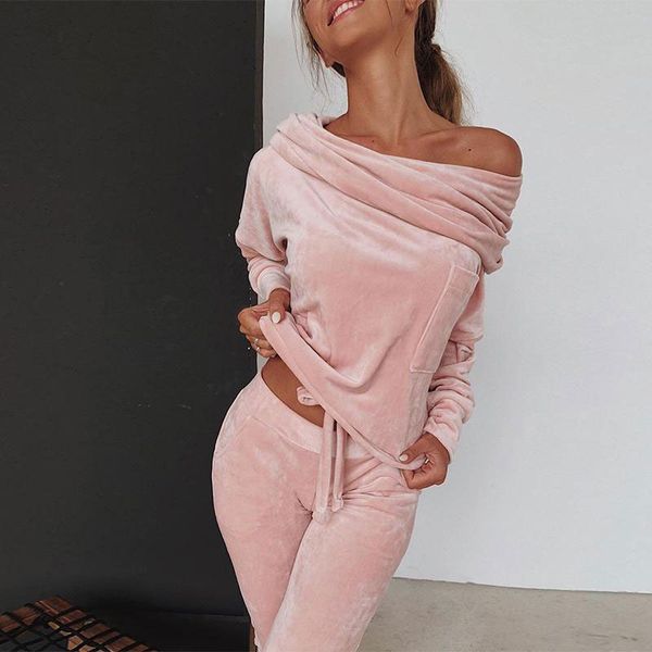 lslaica solid slash neck long sleeve two piece set drawstring off shoulder women tracksuit bodycon long pants women suits, White
lslaica solid slash neck long sleeve two piece set drawstring off shoulder women tracksuit bodycon long pants women suits, White